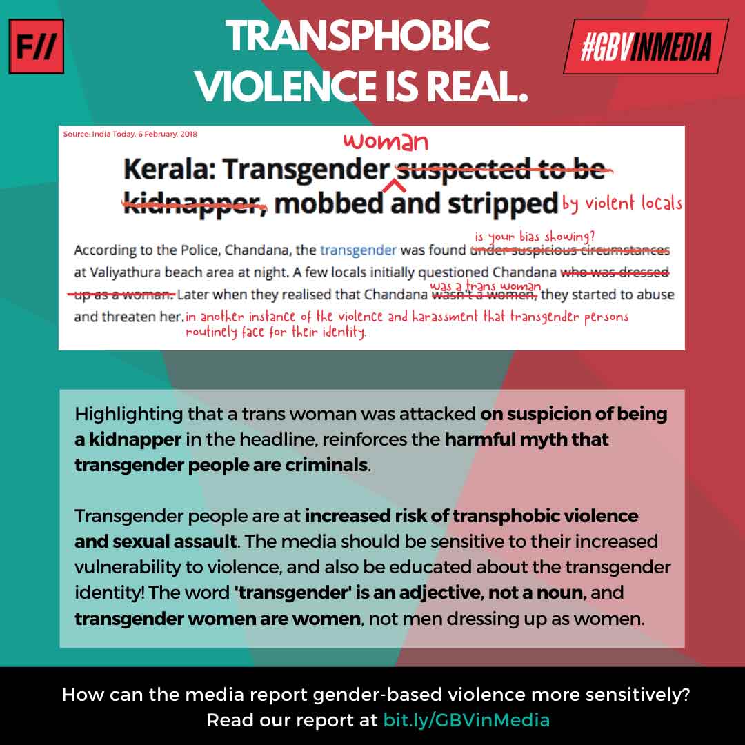Transphobic violence is real — annotated news article on problematic coverage of transgender people